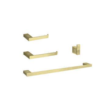 Sofia 4-Pc Stainless Steel Hardware Set in Gold by Elegant Kitchen and Bath – Stainless Steel, Gold, Model HWB-13S4BGD