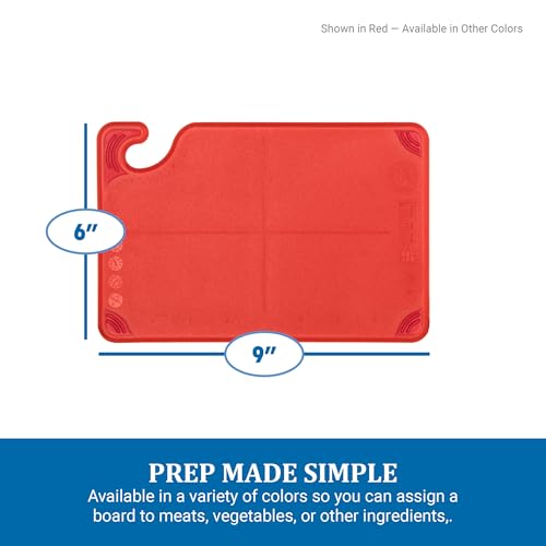 San Jamar Red / 1 / 9"L x 6"W Cutting Boards