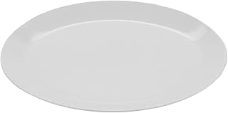 G.E.T. OP-1411-AW American White 14" x 10.75" Oval Coupe Platter, Large (Pack of 12)