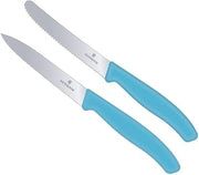 Victorinox Gemüsemesser Tomatenmesser Swiss Classic 2er Set (Karibikblau)