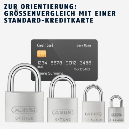 ABUS 1 / Gray / 50 mm lock body, high shackle Keyed Padlocks