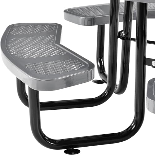 Global Industrial Grey / 46" round / Industrial Picnic Tables
