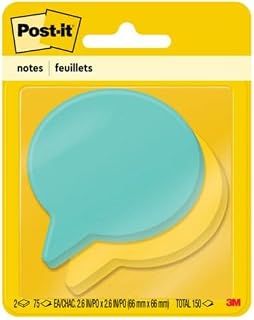 Post-it 7350BLB Super Sticky Die Cut Notes, 2/PK, Blue/Yellow