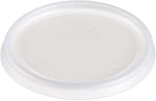 DART 6JLNV Non-Vented Cup Lids f/6 oz Cups, 2,3-1/2,4 oz Food Containers, Plastic, Trans. (Case of 1000)