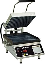 Star PGT14IE Pro-Max 2.0 Sandwich Grill with 14.5"W x 14.2"D Grooved Aluminum Cooking Surface & Timer
