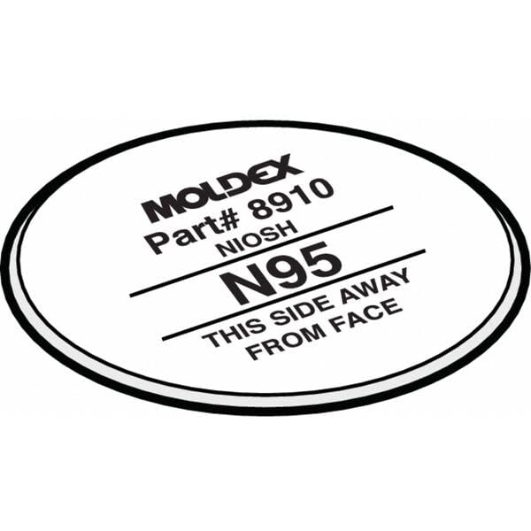 N95 Particulate Pre Filters Box 10 Each by Moldex – One Size, Rubber, White, Pink, Pack of 5, Model 8910