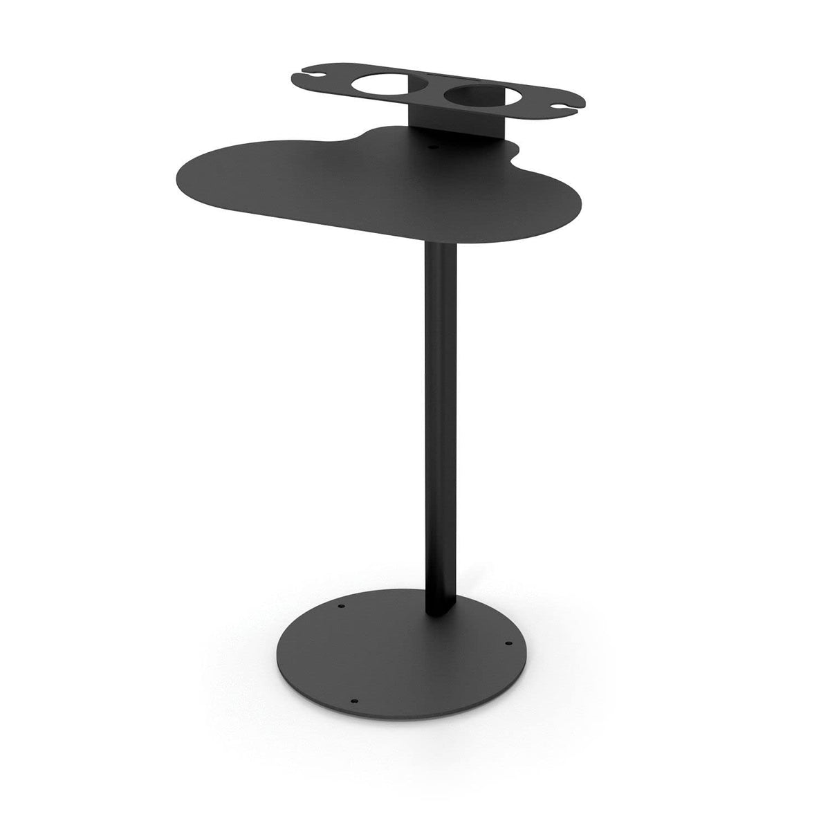 Indoor-Outdoor SideBar Table with Tablet Holder by Global Industrial – Aluminum, Black, Model TT-2019