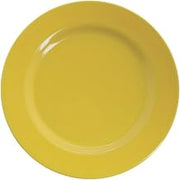 HUBERT Dinner Plate Wide Rim Yellow Melamine - 9" Dia 24 Per Case