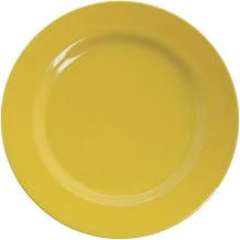 HUBERT Dinner Plate Wide Rim Yellow Melamine - 9" Dia 24 Per Case