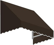 AWNTECH 10.38 FT. SAN Francisco Fixed Awning 124.5 in. W X 24 in. H X 36 in. D Acrylic Fabric in Brown SF23-10BR