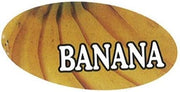 Specialty Printing Oval Banana Flavor Label, 1.96" x 31/32" | 1000/Roll