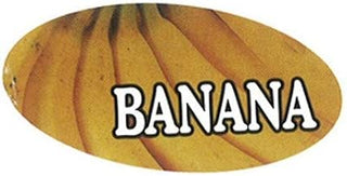 Specialty Printing Oval Banana Flavor Label, 1.96" x 31/32" | 1000/Roll