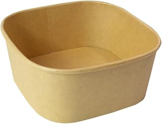 PacknWood 210PCAR1400PPK 46 oz 6.7 x 6.7 x 3 in. Square Kraft Meal Box - 300 Piece