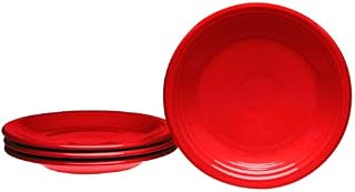 Fiesta 7-1/4-Inch Salad Plates, Set of 4, Scarlet