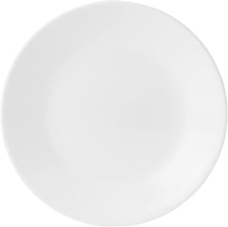 Corelle Vitrelle 6.75" Salad Appetizer Plate Set, Triple Layer Glass and Chip Resistant, Lightweight Round Plates, 1-Piece Winter Frost White