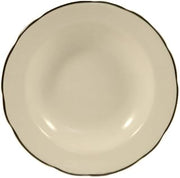 CAC China SC-105B Pasta Bowl Black Band 16oz 10 1/2", Set of 12