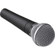 Shure SM58-LC Cardioid Dynamic Vocal Microphone + Extra Two (2) XLR Cables Bundle by The Imaging World – Microfiber,Steel, Black, Model SM58-LC K1