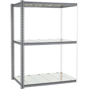 High Cap. Add-On Rack 60Wx48Dx84H 3 Levels Steel Deck 1300lb Per Level Gry by Global Industrial – Alloy Steel, Grey, Model 581015GY