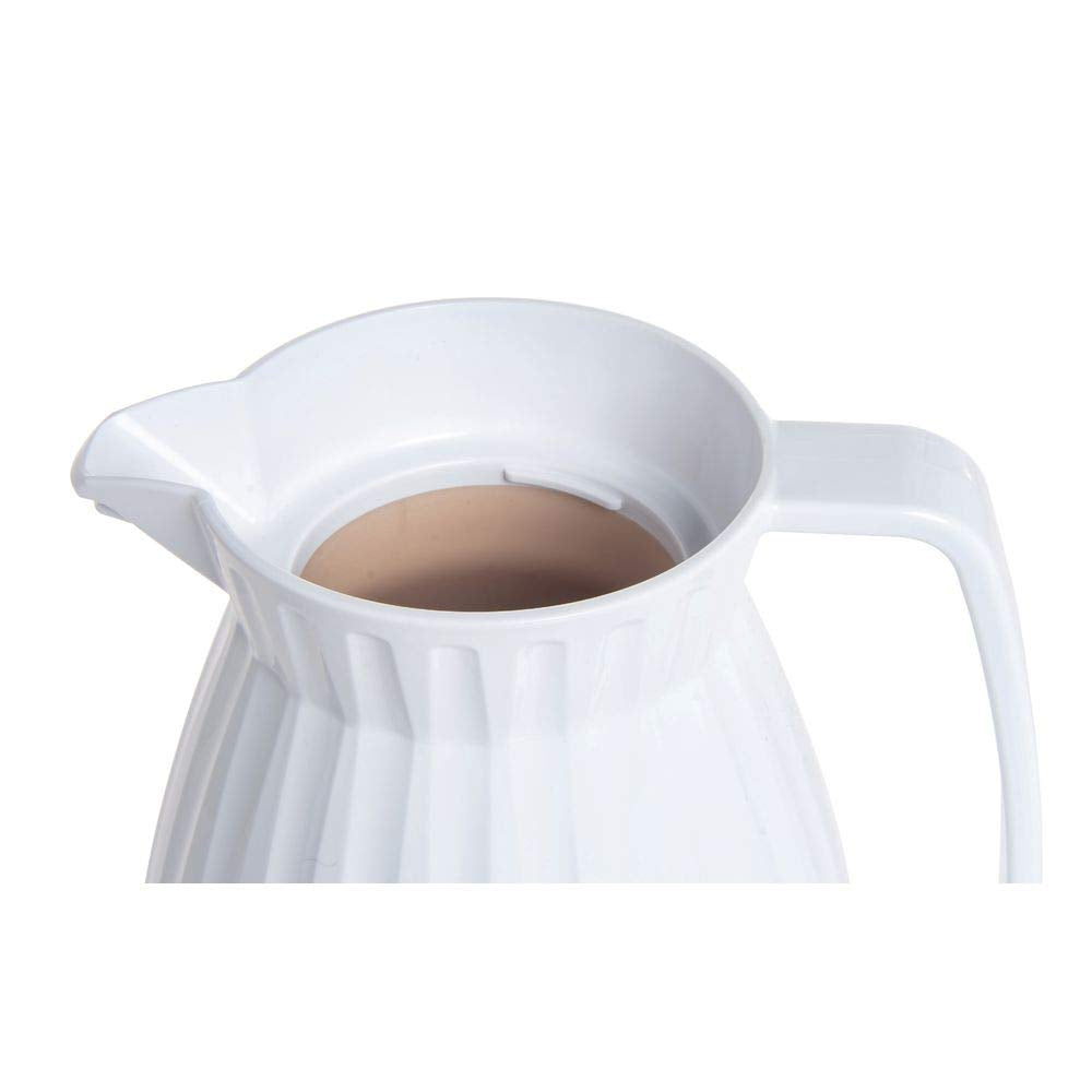 Insulated Beverage Server 2.0 L White Plastic by HUBERT – 2 Liter, 2.0 liters, Plastic, White, Model AE20P-WHITE