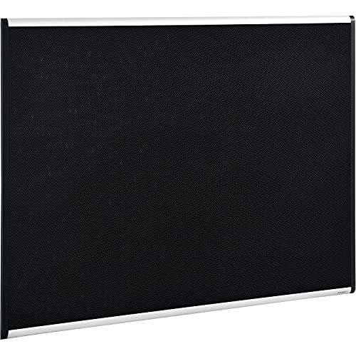 72" W x 48" H Fabric Mesh Bulletin Board by Global Industrial – 0.6" x 72", Cork,Polyester, Black, Model 695878
