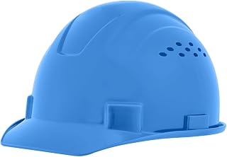 Jackson Safety Advantage Front Brim Hard Hat, Vented, 4-pt. Ratchet Suspension, Blue, 20222