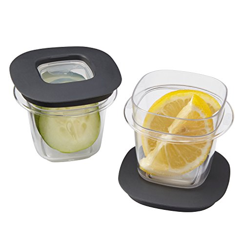 Rubbermaid .5-Cup, 2-Pack / Container w/ Lid / Gray Container Sets