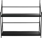 HUBERT® Expressly Black Metal Countertop 2-Shelf Display - 16 3/4" L x 6 3/4" W x 15" H
