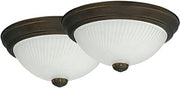 Canarm 11 in. Oil Rubbed Bronze Incandescent Flush Mount Ceiling Light Fixture (2-Pack) - 1 Each
