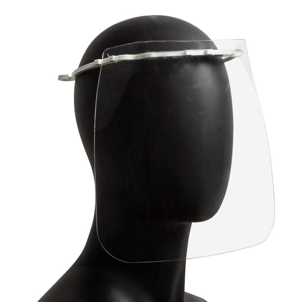 Germ Guard Visor Face Shield w/Poly Headband - 9" x 9" by San Jamar / CFS Brands – 1 Count (Pack of 1), Plastic, Clear, Model GG10001