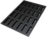 Silikomart Rectangle with Round Indents Silicone Baking Mold, 24 Cavities