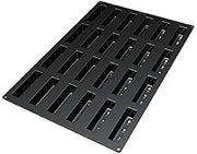 Silikomart Rectangle with Round Indents Silicone Baking Mold, 24 Cavities