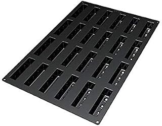 Silikomart Rectangle with Round Indents Silicone Baking Mold, 24 Cavities