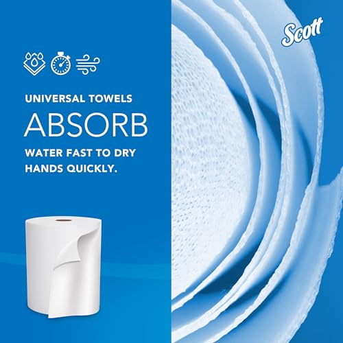 Scott Professional 6 Rolls × 950'/Roll - Essential / White / Scott Hard Roll Towel Paper Towels