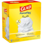 Glad 1 / 120 Count (Pack of 1) / White Trash Bags