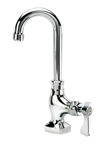 Royal Series Single Wall Mount Pantry Faucet by Krowne – 5"L x 9"W x 3"H, Brass, Model 16-202L