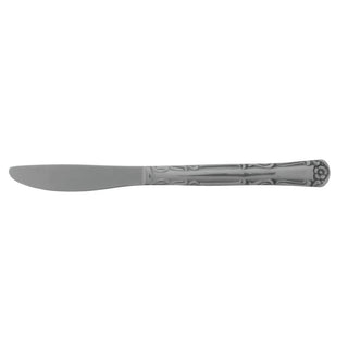 Flora Dinner Knife 18/0 Stainless Steel 12 Per Pack by HUBERT – Stainless Steel, Silver, Model FLO-08