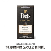 Peet's Coffee Nerissimo (Intensity 11) / 10 Count (Pack of 1) / Nerissimo Single-Serve Capsules & Pods