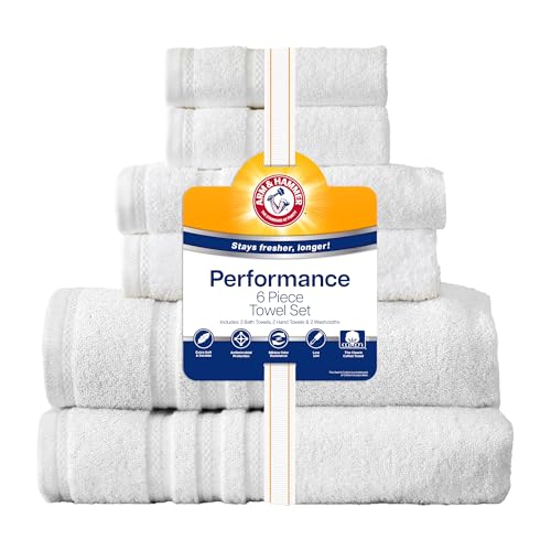 ARM & HAMMER White / Towel Set (Washcloths, Hand Towels, Bath Towels) / 1 Towel Sets