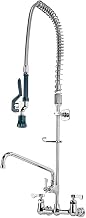 Krowne 17-109WL Low Lead Wall Mount Pre-Rinse Faucet with 12" Swing Spout