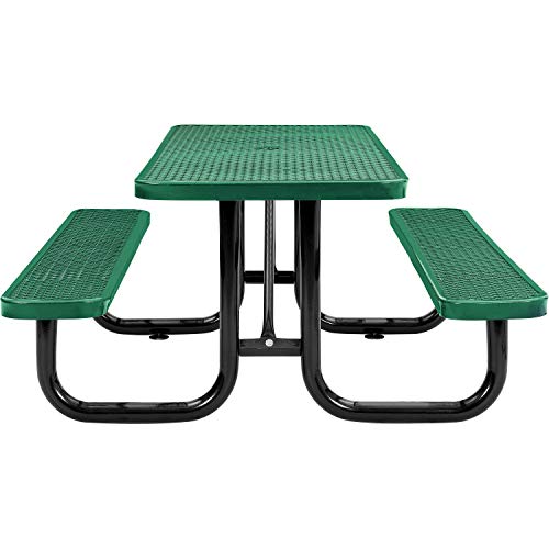 Global Industrial Green / 72 inches x 62 inches x 29.5 inches / Industrial Picnic Tables