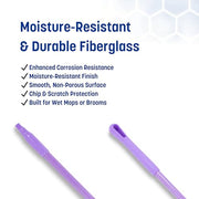 SPARTA Purple / 2 / 48 Inches (Pack of 2) Broom Handles