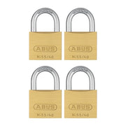 ABUS Keyed Alike, 4 Pack / Gold / 1 Keyed Padlocks