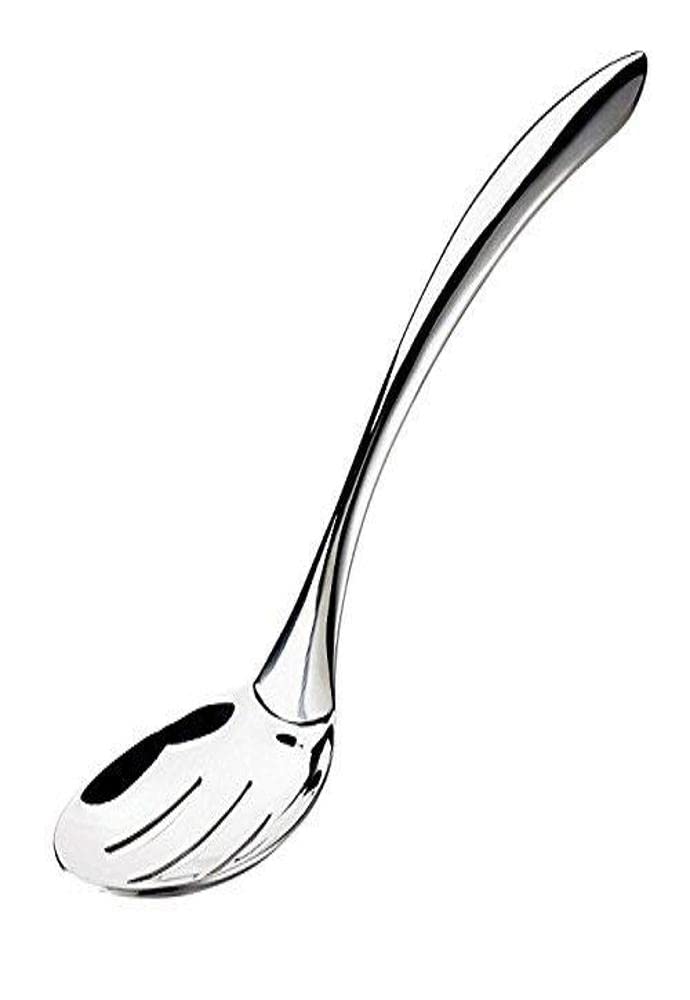 Browne 10" Slotted Serving Spoon - Eclipse Collection by Browne Foodservice – Slotted, Stainless Steel, Silver, Model 573181