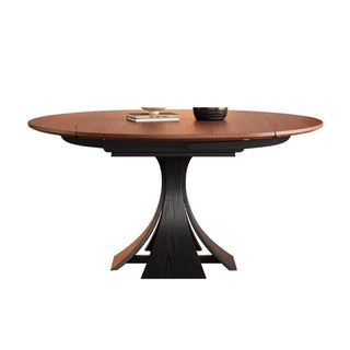 Mesa De Jantar Wooden Dining Table Walnut Round Retro Home Small Diner Table by JOYNOW – One Size, 150x90x76cm, Model 8524