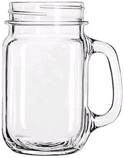 Libbey Drinking Jar with Handle, 16 -Ounce, Set of 12