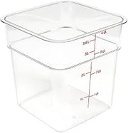 Cambro 4 Qt. CamSquare Food Storage Containers, 6PK Clear 4SFSCW-135