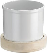 HUBERT® Mango Light Wood Display Riser - 7" Dia x 2" H