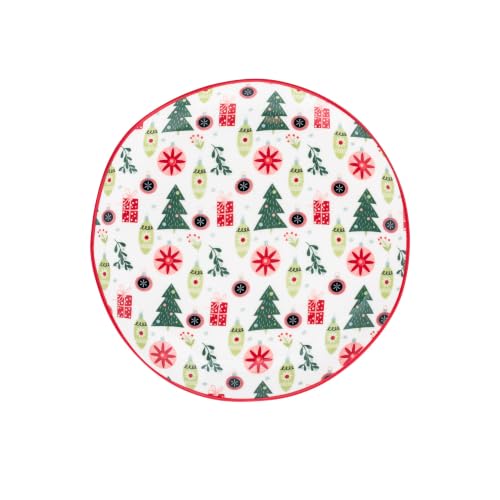 10 Strawberry Street Retro Bauble White / 6" / Retro Appetizer Plates