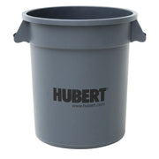 10 gal Grey Plastic Trash Can - 17 2/5"L x 15 2/5"W x 17 3/10"H by HUBERT – 10.0 gallons, Gray, Model GC100103
