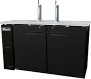 Migali 60.8 in. Competitor Series Direct Draw Beer Cooler, Black & Stainless Steel